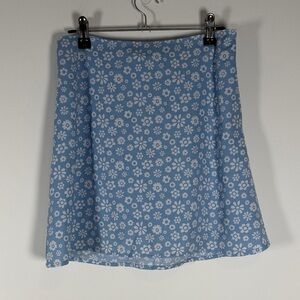 NWT Hollister Light Blue Floral Mini Skirt